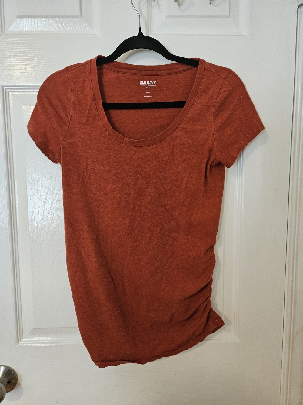 2/$12 Old Navy Maternity Scoop Neck Short Sleeve Tee - Rust Orange